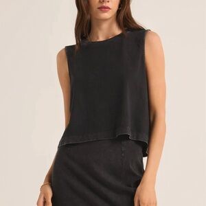 Z Supply Sloane Jersey Muscle Tank, Black, NWT, Size M